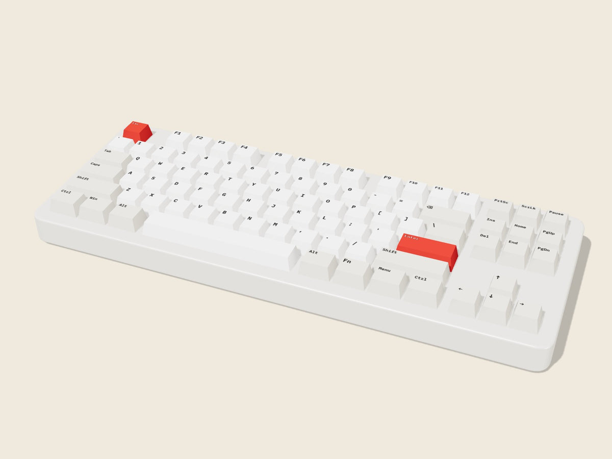 Demo TKL, culoarea Alb – randare 3D