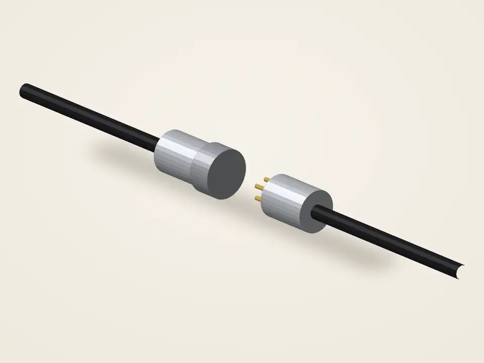 Conectorul aviator al cablului Demo Coil – randare 3D