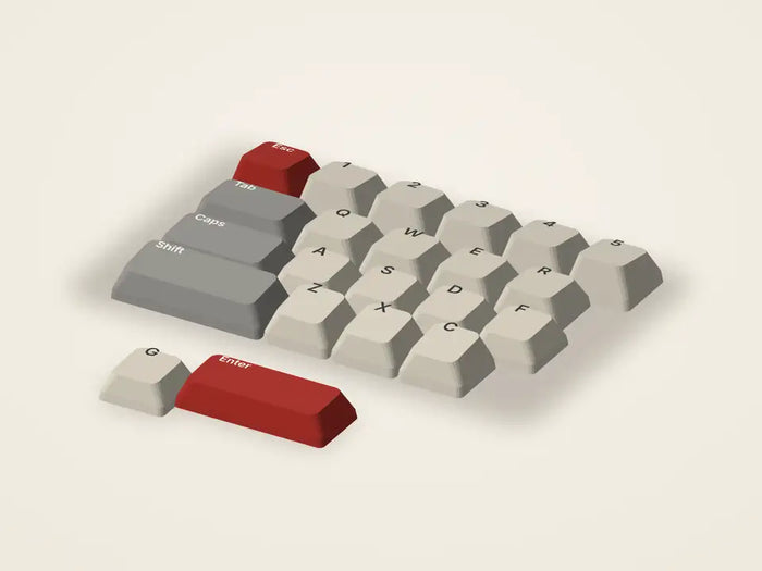 Demo PBT Cherry 143 — Set de keycaps PBT double-shot, profil Cherry