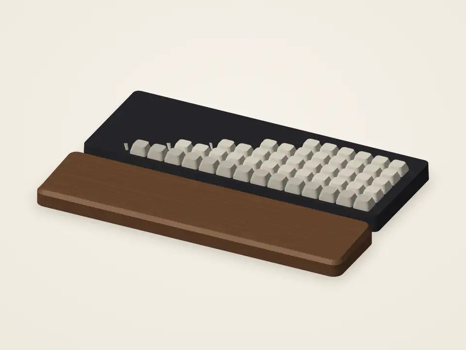 Suportul Demo Rest în fața unei tastaturi – randare 3D